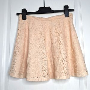 3/$15 Forever 21 Peach Lace High Waisted Mini Skirt